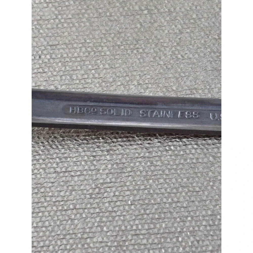 Vintage HB‎ Co Solid Stainless Teaspoon Heather Pattern replacement Piece 3124